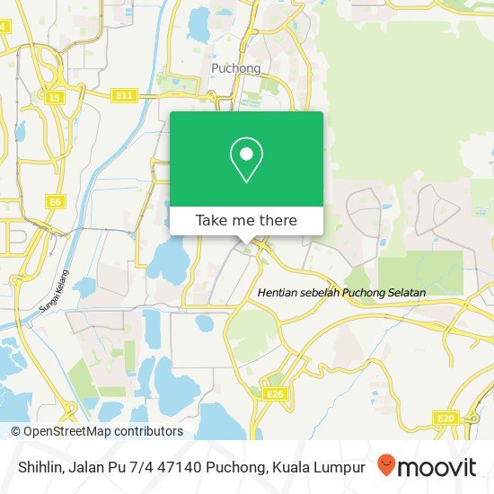 Peta Shihlin, Jalan Pu 7 / 4 47140 Puchong