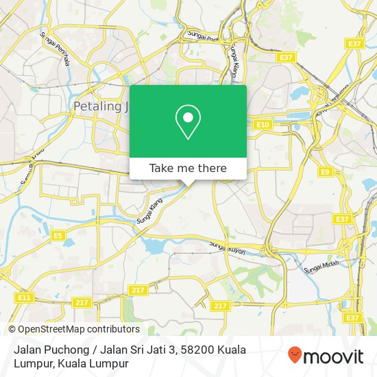 Jalan Puchong / Jalan Sri Jati 3, 58200 Kuala Lumpur map