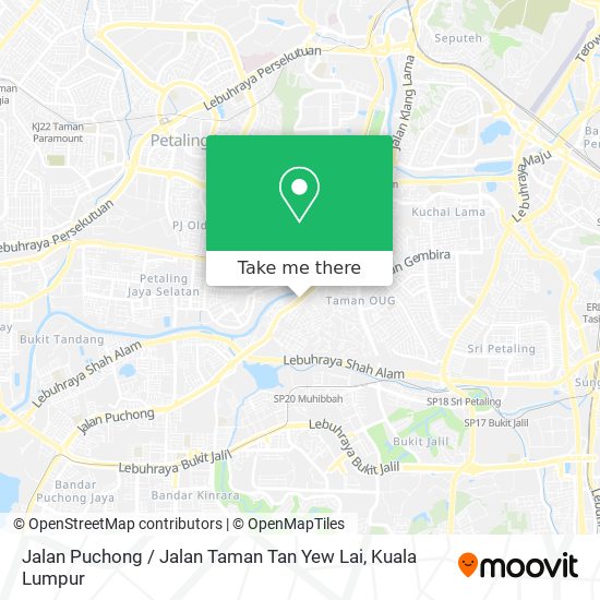 Jalan Puchong / Jalan Taman Tan Yew Lai map