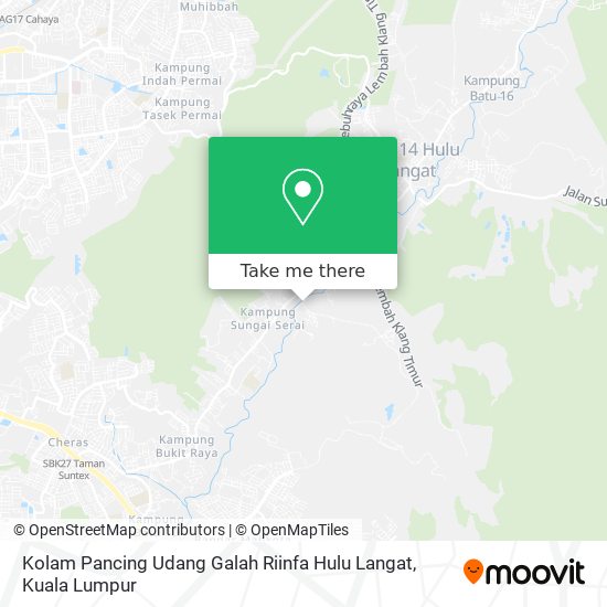 Kolam Pancing Udang Galah Riinfa Hulu Langat map