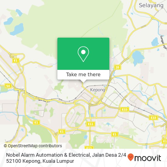 Peta Nobel Alarm Automation & Electrical, Jalan Desa 2 / 4 52100 Kepong