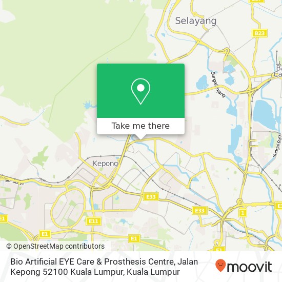 Bio Artificial EYE Care & Prosthesis Centre, Jalan Kepong 52100 Kuala Lumpur map