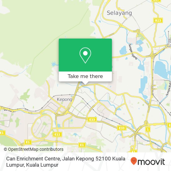 Can Enrichment Centre, Jalan Kepong 52100 Kuala Lumpur map