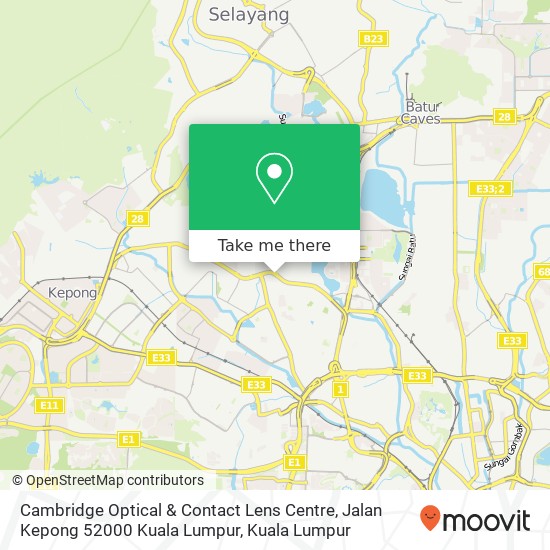 Cambridge Optical & Contact Lens Centre, Jalan Kepong 52000 Kuala Lumpur map