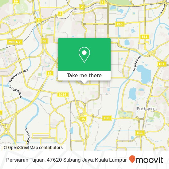 Persiaran Tujuan, 47620 Subang Jaya map