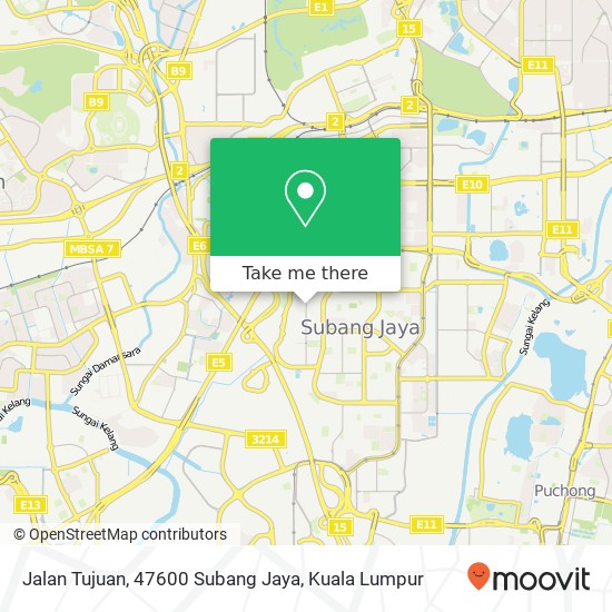 Jalan Tujuan, 47600 Subang Jaya map