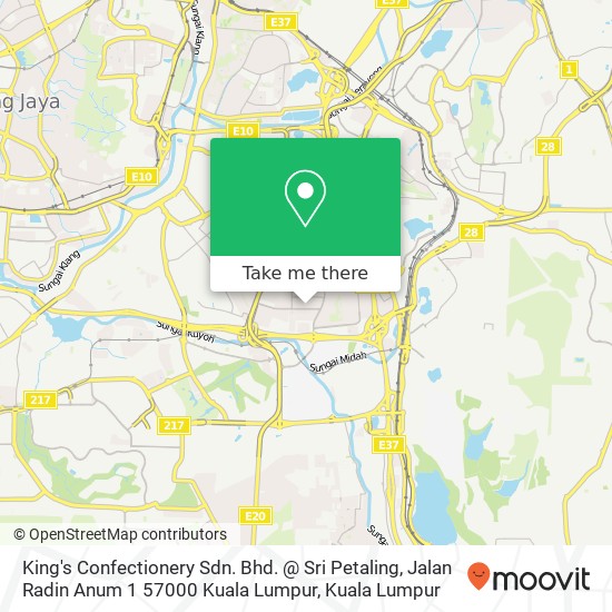 King's Confectionery Sdn. Bhd. @ Sri Petaling, Jalan Radin Anum 1 57000 Kuala Lumpur map
