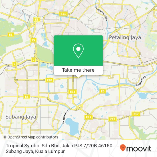 Tropical Symbol Sdn Bhd, Jalan PJS 7 / 20B 46150 Subang Jaya map