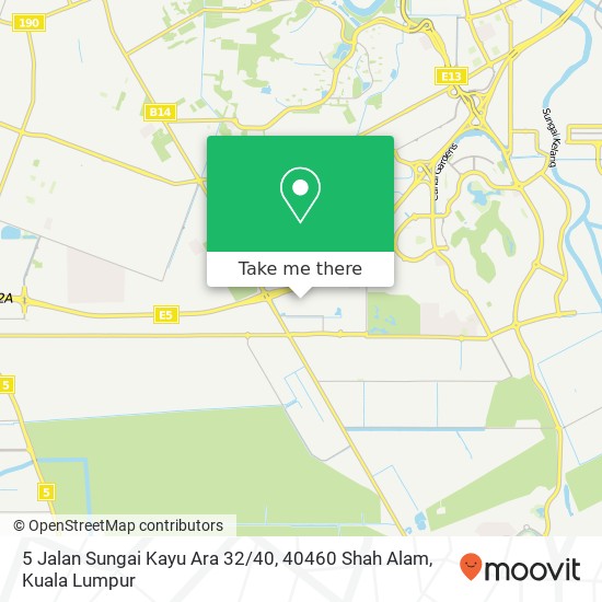 5 Jalan Sungai Kayu Ara 32 / 40, 40460 Shah Alam map