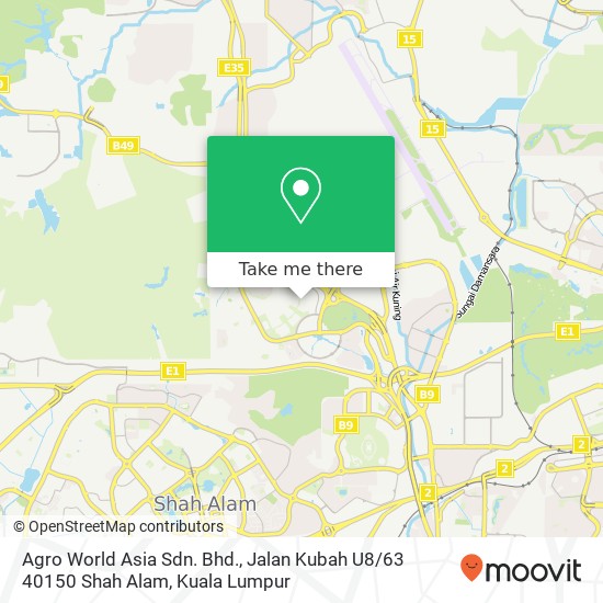 Agro World Asia Sdn. Bhd., Jalan Kubah U8 / 63 40150 Shah Alam map