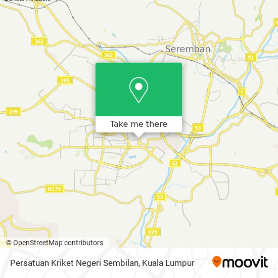 Persatuan Kriket Negeri Sembilan map