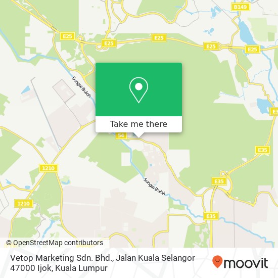 Vetop Marketing Sdn. Bhd., Jalan Kuala Selangor 47000 Ijok map