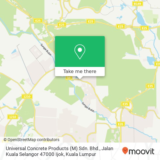 Peta Universal Concrete Products (M) Sdn. Bhd., Jalan Kuala Selangor 47000 Ijok