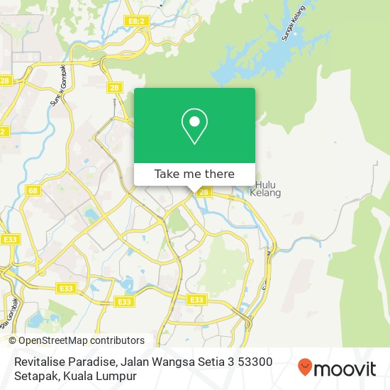 Revitalise Paradise, Jalan Wangsa Setia 3 53300 Setapak map