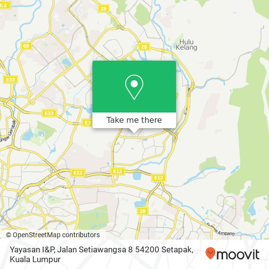 Yayasan I&P, Jalan Setiawangsa 8 54200 Setapak map