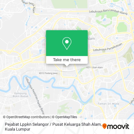 Pejabat Lppkn Selangor / Pusat Keluarga Shah Alam map