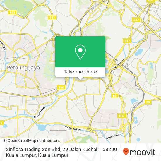 Sinflora Trading Sdn Bhd, 29 Jalan Kuchai 1 58200 Kuala Lumpur map