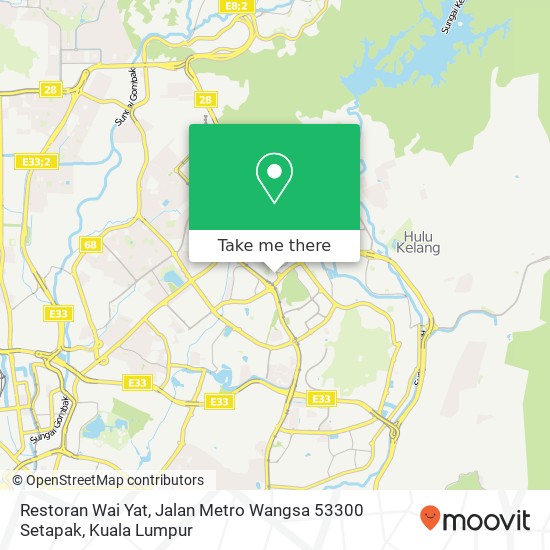 Restoran Wai Yat, Jalan Metro Wangsa 53300 Setapak map