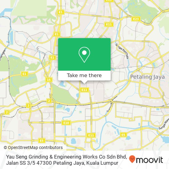 Yau Seng Grinding & Engineering Works Co Sdn Bhd, Jalan SS 3 / 5 47300 Petaling Jaya map