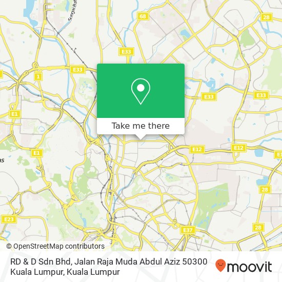 RD & D Sdn Bhd, Jalan Raja Muda Abdul Aziz 50300 Kuala Lumpur map