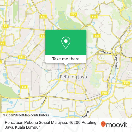 Persatuan Pekerja Sosial Malaysia, 46200 Petaling Jaya map
