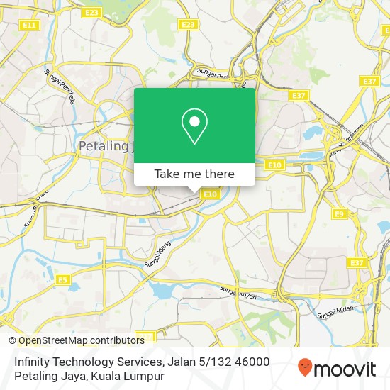 Peta Infinity Technology Services, Jalan 5 / 132 46000 Petaling Jaya