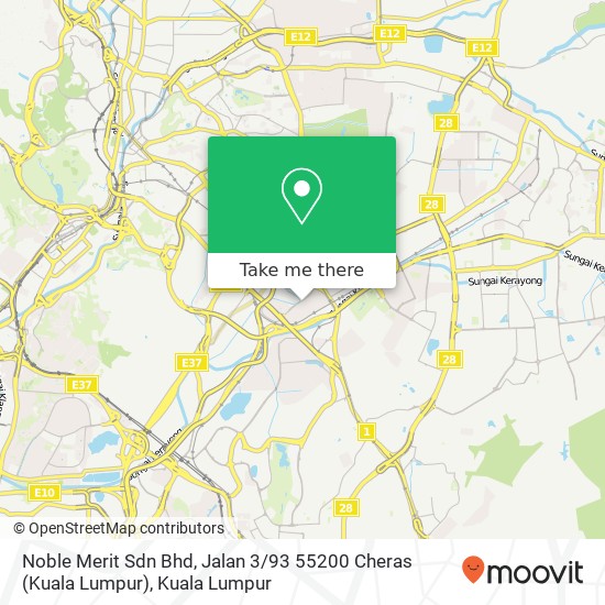 Peta Noble Merit Sdn Bhd, Jalan 3 / 93 55200 Cheras (Kuala Lumpur)