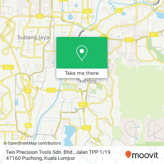 Tein Precision Tools Sdn. Bhd., Jalan TPP 1 / 19 47160 Puchong map