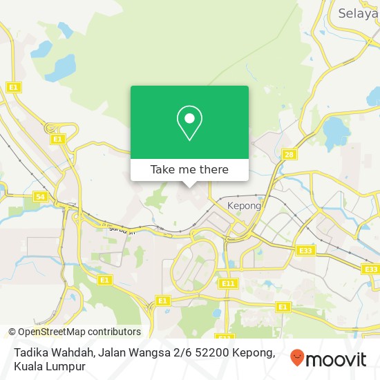 Tadika Wahdah, Jalan Wangsa 2 / 6 52200 Kepong map