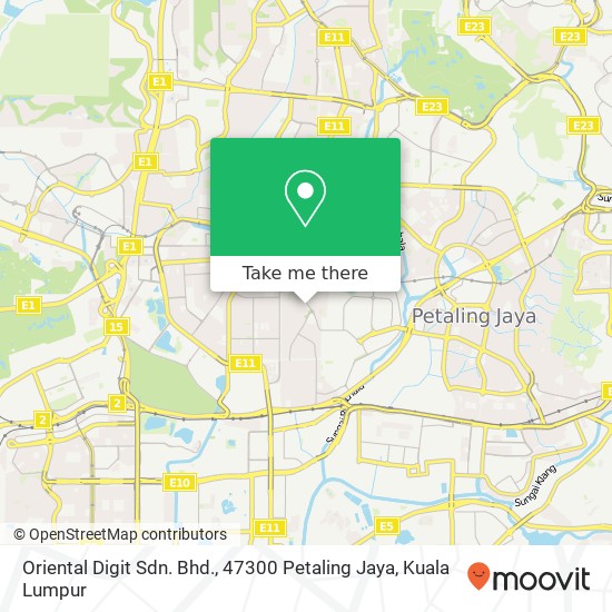 Oriental Digit Sdn. Bhd., 47300 Petaling Jaya map