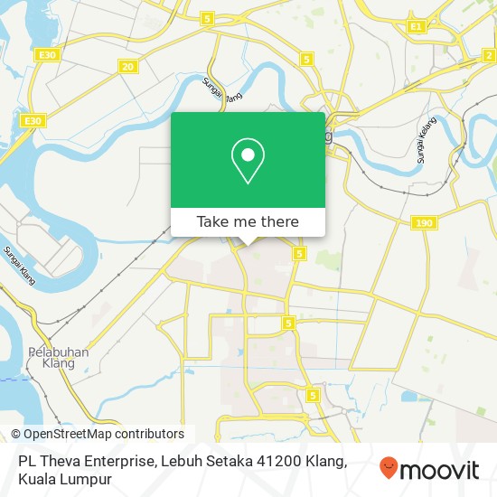 Peta PL Theva Enterprise, Lebuh Setaka 41200 Klang