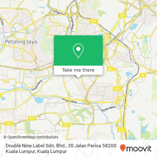 Double Nine Label Sdn. Bhd., 30 Jalan Perisa 58200 Kuala Lumpur map