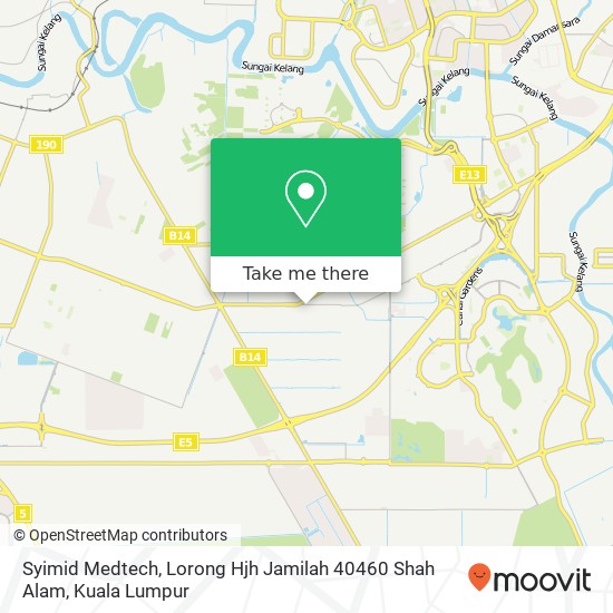 Peta Syimid Medtech, Lorong Hjh Jamilah 40460 Shah Alam