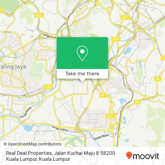 Peta Real Deal Properties, Jalan Kuchai Maju 8 58200 Kuala Lumpur