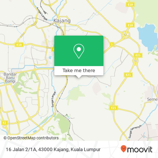 Peta 16 Jalan 2/1A, 43000 Kajang