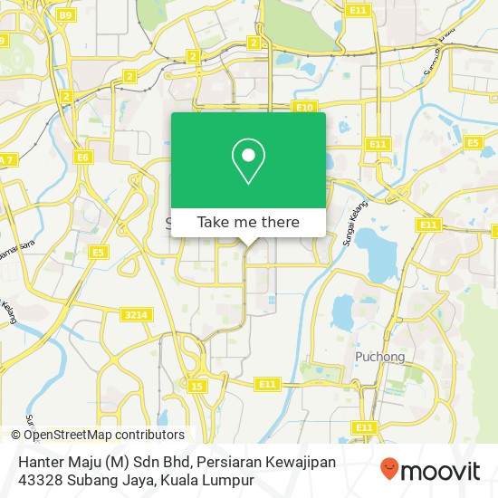 Hanter Maju (M) Sdn Bhd, Persiaran Kewajipan 43328 Subang Jaya map