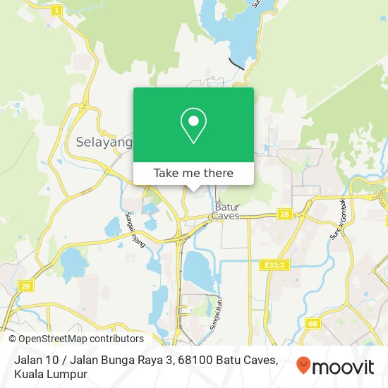 Peta Jalan 10 / Jalan Bunga Raya 3, 68100 Batu Caves