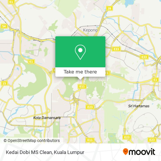 Kedai Dobi MS Clean map