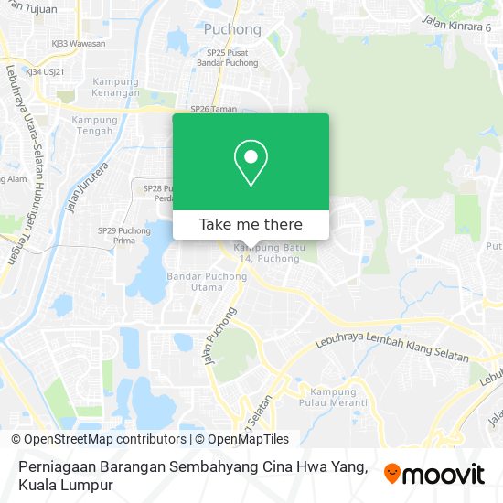 Perniagaan Barangan Sembahyang Cina Hwa Yang map