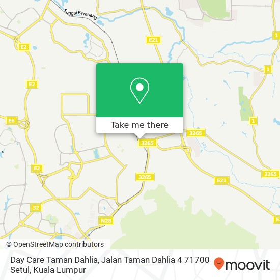 Peta Day Care Taman Dahlia, Jalan Taman Dahlia 4 71700 Setul