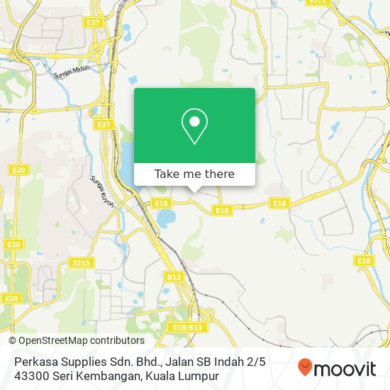 Perkasa Supplies Sdn. Bhd., Jalan SB Indah 2 / 5 43300 Seri Kembangan map