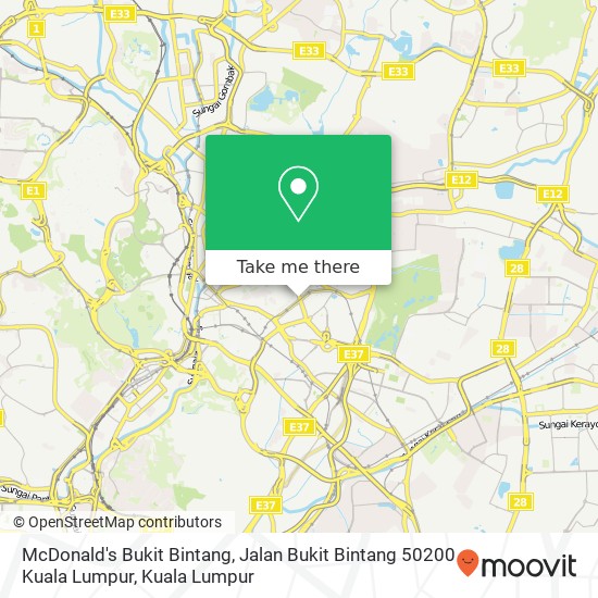 McDonald's Bukit Bintang, Jalan Bukit Bintang 50200 Kuala Lumpur map