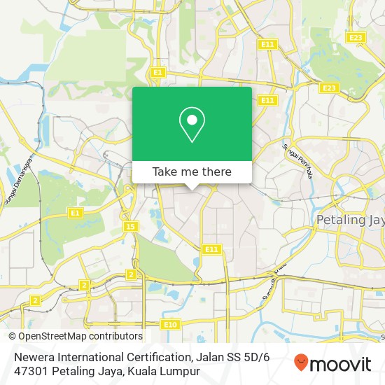 Newera International Certification, Jalan SS 5D / 6 47301 Petaling Jaya map