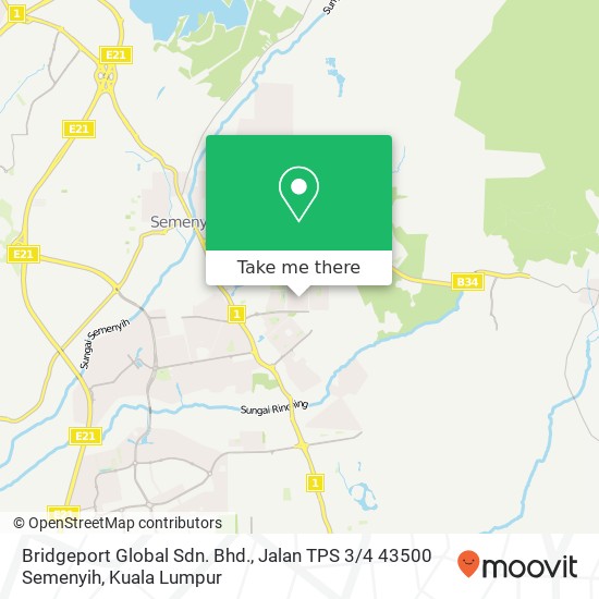 Bridgeport Global Sdn. Bhd., Jalan TPS 3 / 4 43500 Semenyih map