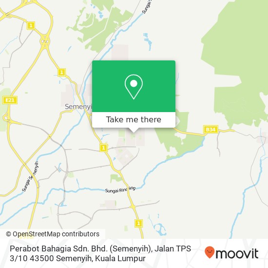 Peta Perabot Bahagia Sdn. Bhd. (Semenyih), Jalan TPS 3 / 10 43500 Semenyih