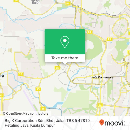 Big K Corporation Sdn. Bhd., Jalan TBS 5 47810 Petaling Jaya map