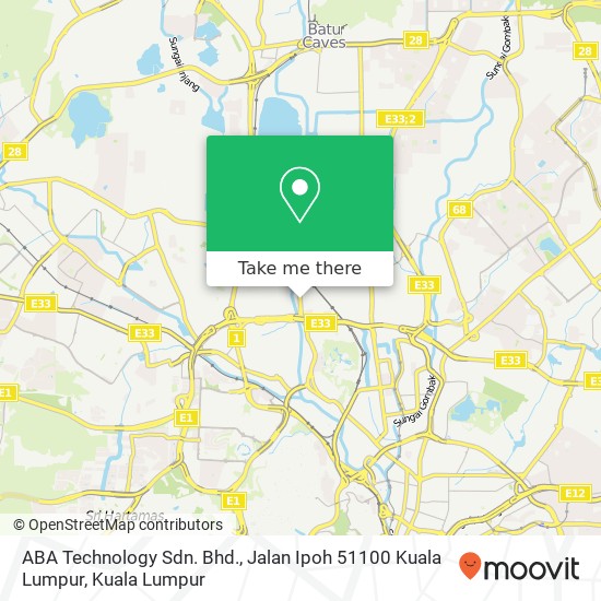 ABA Technology Sdn. Bhd., Jalan Ipoh 51100 Kuala Lumpur map