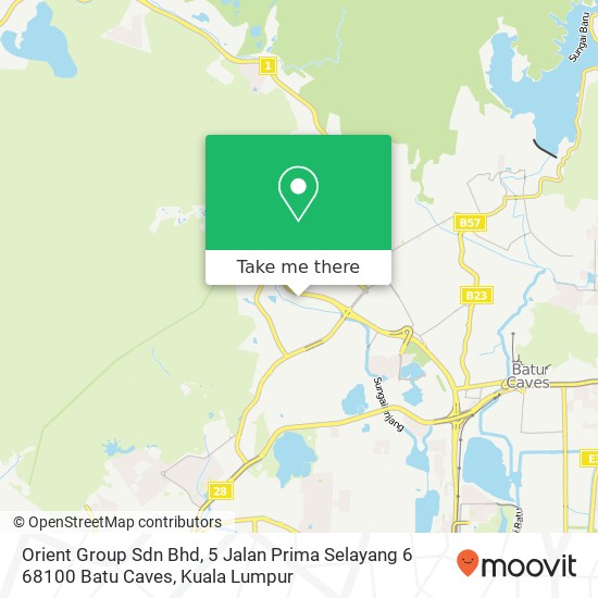 Orient Group Sdn Bhd, 5 Jalan Prima Selayang 6 68100 Batu Caves map