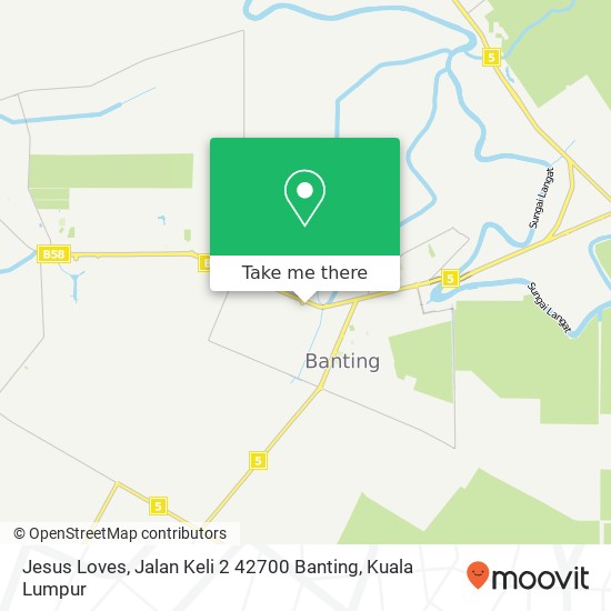 Peta Jesus Loves, Jalan Keli 2 42700 Banting