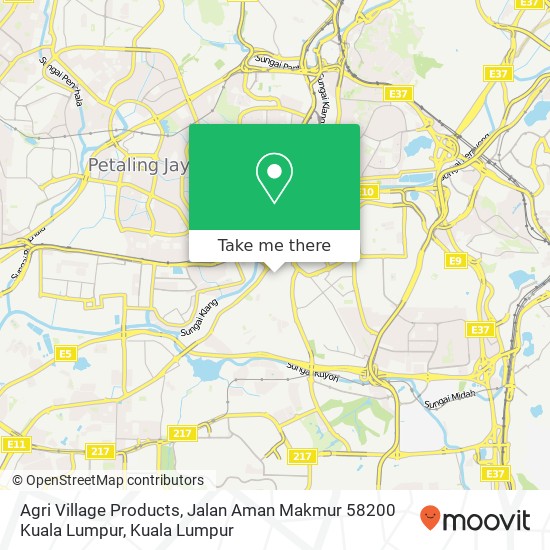 Agri Village Products, Jalan Aman Makmur 58200 Kuala Lumpur map